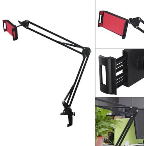 Flexible Mobile Phone Tablet Stand Holder Long Arm for Lazy Bed Desktop Clip Metal Bracket for 6-11 inch Tablet Mobile Phones