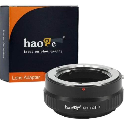 Haoge Manual Lens Mount Adapter for Minolta MD Lens to Canon RF Mount Camera Such as Canon EOS R