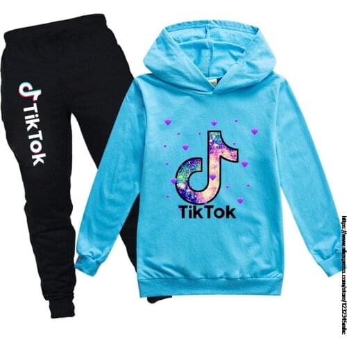 Tik Tok Boys Girls Sport Clothes Set for Baby Girl Boy Tik Tok Hoodied T Shirt Pants Tracksuit Children Suits Kids Clothing
