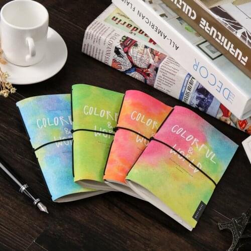 Retro leather strapped notepad leather travel hand account book A6 small fresh notebook wholesale