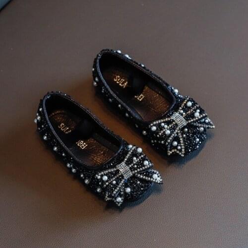 Little Girl Dress Shoes Dance Party School ChildrenS Shoe Baby Girl Princess Bow Leather Shoes For Kids 1 2 3 5 6 9 11 12 Year