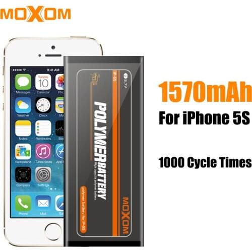 MOXOM Battery For iPhone 5s Battery 1470mAh Replacement Battery For iPhone 5s Lithium Polymer battery with Free Tool