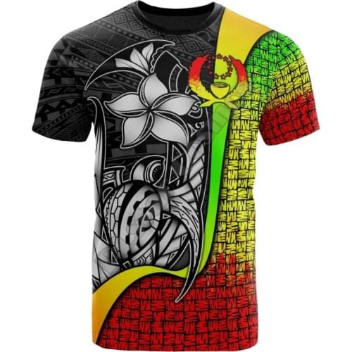 Mens Womens Short Sleeve T-shirt Tribal Island Retro Tattoo Polynesian Culture 3D Summer T-shirt 2021 New