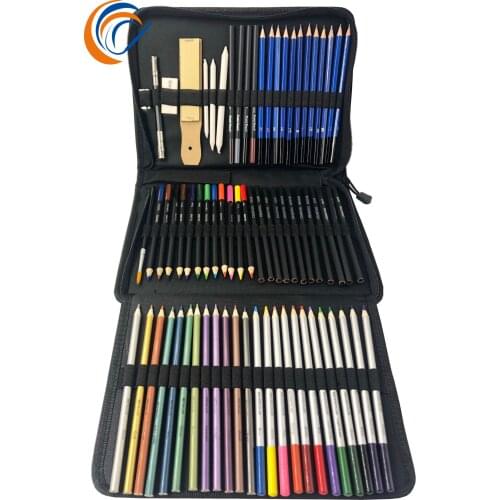 Drawing Color Pencil Set 72 Colors Pencil Per Set Charcoal Rubber Art Brush Set Art Painting Set