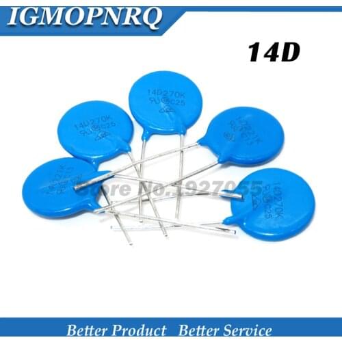 10PCS piezoresistor 14D151K 14D201K 14D220K 14D221K 14D270K 14D431K 14D470K 14D471K 14D561K 14D621K 14D680K 14D821K Varistor