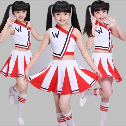 Child Cosplay Costumes for Girl Cheerleader Costume Girl School Suit Girls Carnival Party Kid Cheerleading Uniforms Sleeveless