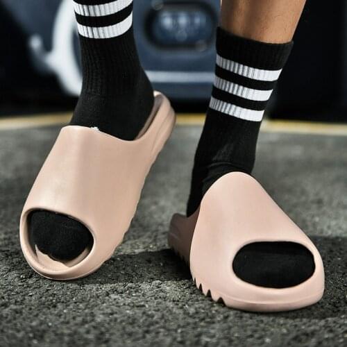 Men & Women Summer Yeez Slides Slip On Breathable Water Beach Sandals Flip Flops Fish Mouth Bone White Slippers Plus Size 34-46