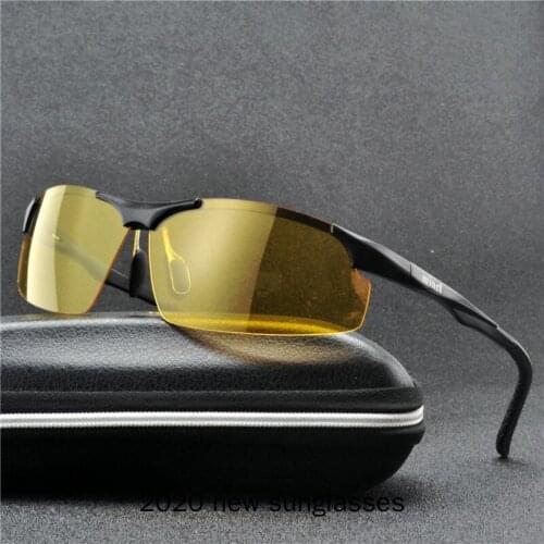 MINCL / Brand Design Rectangle Sunglasses Men Polarized Glasses for Male Night Vision Driving Goggles Sun Glasses UV400 NX