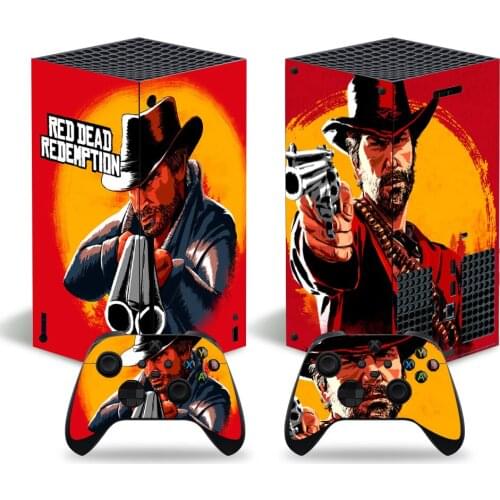 Red Dead Redemption Style Skin Sticker Decal Cover for Xbox Series X Console and 2 Controllers Xbox Series X Skin Sticker Viny 3
