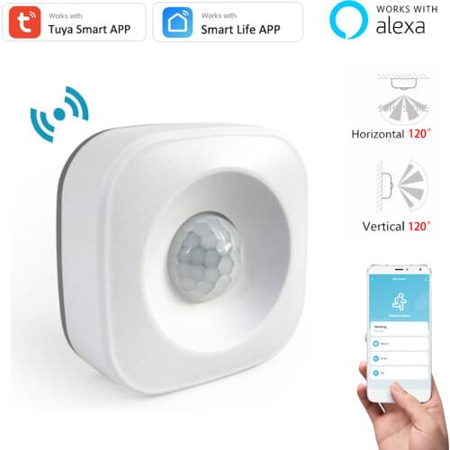 Tuya Motion PIR Sensor Detector Movement WIFI Sensor Smart Life APP Wireless Home Security System works with Alexa Scenario Set