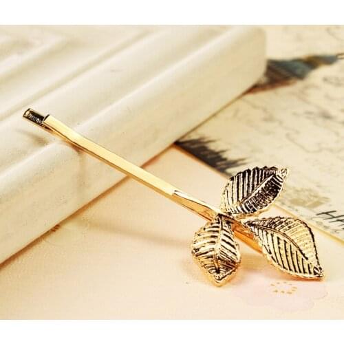 Golden Leaf 3 Blades & 5 Blades Starfish Hair Pins and Clips Fashion Hairpins Hair Jewelry Accessories for Women