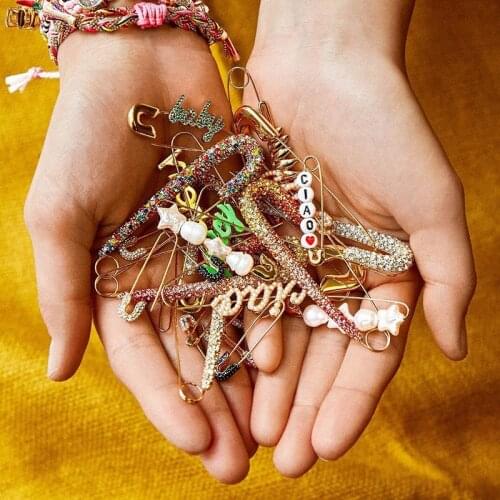 Pins Brooch Stud Earrings for Women Club Party Gold Long Earings Fashion Jewelry Accessories 2021 Kolczyki Damskie Brooch Punk