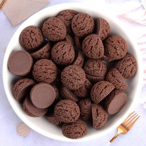 1pcs/lot resin flat back brown scoops of ice cream 19mm Cabochons Scrapbooking Hair Bow Center DIY Christmas decration