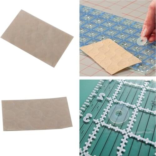 10 Sheet of 150Pcs Adhesive Non-slip Grips for Quilt Templates Ruler Non-slip Adhesive Rings, DIY Fabric Sewing Ruler