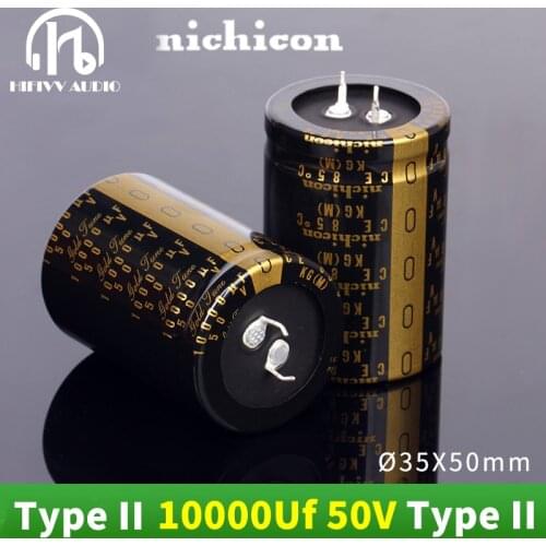 Hifi nichicon KG for AUDIO 10000uf 50V Electrolytic capacitor 2PCS 10000uf 50v nichicon KG Type II