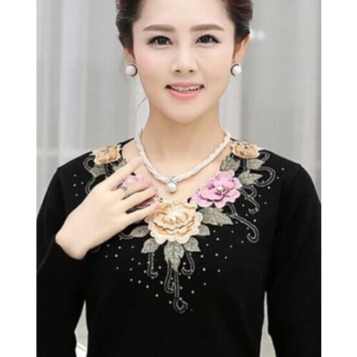 2 Pcs Beautiful ! Colorful embroidery lace collar flower applique hand stitching collar DIY accessories clothing lace fabric