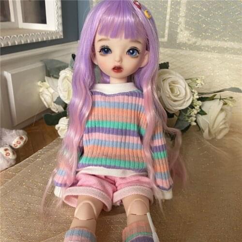 30cm Cute Blyth Doll Joint Body Fashion BJD Dolls Toys with Dress Shoes Wig Make Up Gifts for Girl