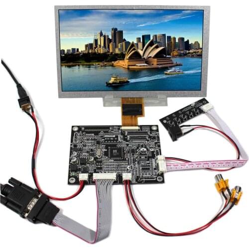8inch ZJ080NA-08A 1024x600 LCD Screen+VGA 2AV Reversing LCD Controller Board KYV-N2 V1