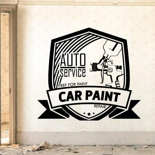 Auto Service Car Paint Wall Art Sticker Decal For Auto Garage Shop Decoration Removable A002143
