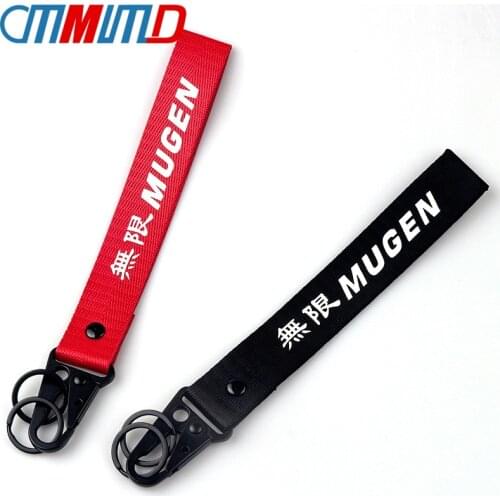 Car Styling Mugen Ribbon Key Chain Key Ring for Honda Odyssey CRV City Jade Civic KeyChain car accessories