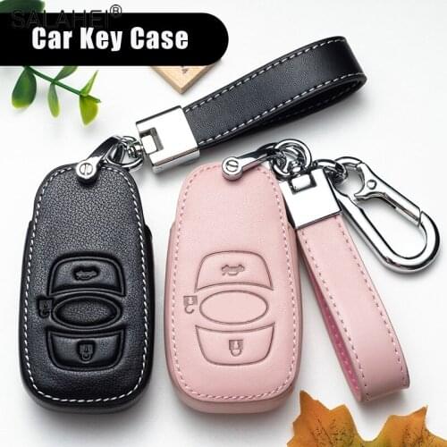 Leather Car Key Case Cover for Subaru BRZ Forester Legacy Outback WRX WRX STI Impreza XV Crosstrek Smart Remote Auto Accessories