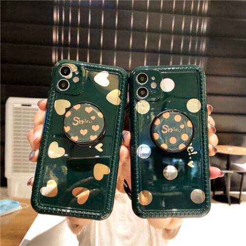 Love Wave Point Emerald Phone Case Soft Cover Phone Case For IPhone 12/12Pro/12ProMax/X/Xs/XsMax/7/8/11/11ProMax