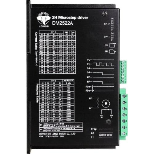 EU Free Shipping Stepper Motor driver DM2522A AC90~240V NEMA34 NEMA42 CNC Router Mill High Torque