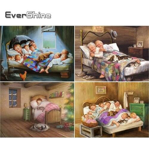 EverShine Diamond Painting Full Square Cartoon Cross Stitch Kits Picture Of Rhinestones Diamond Embroidery Mosic Handicraft Gift