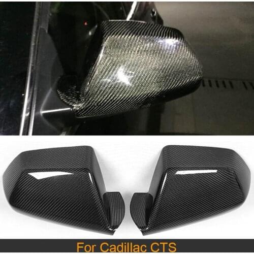 Carbon Fiber Car Mirror Covers for Cadillac CTS 2009 - 2013 Add On