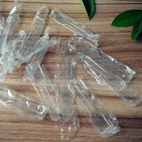 Small! 4500 Pieces 7.5cm Wrapped Disposable Spoons Plastic Spoon Pudding Ice Cream Cake Biscuits Spoons Gelato Yogur