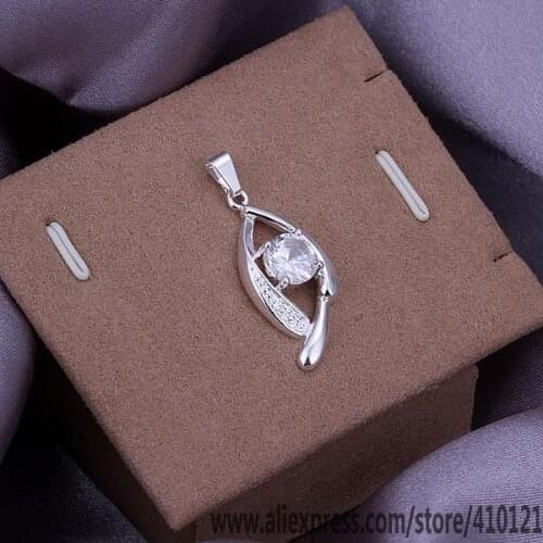 P267_2 Lucky Charm Silver Color Pendants For Women Jewelry Necklace Girl Lady Accessories Fashion Pendant Bamboo Whitehead