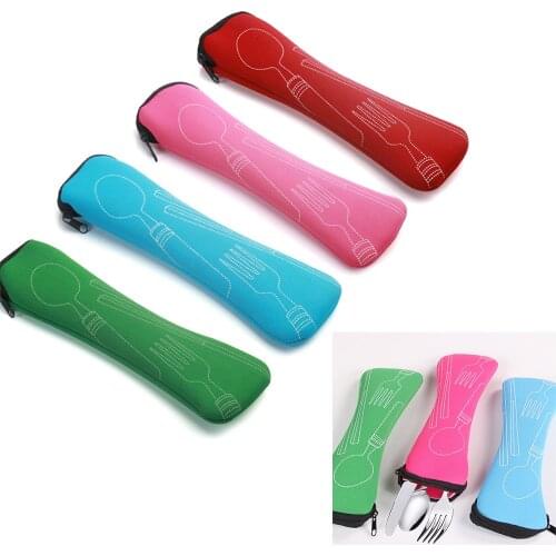 Portable dishes Tableware bag Flip Cutlery Case Kitchen accessories Students Household Utensils Dinnerware storage Bag