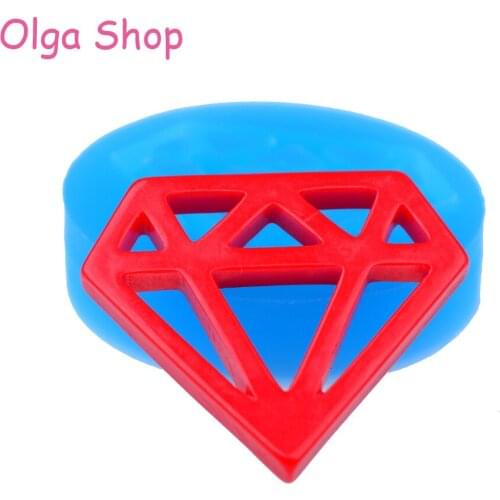 PYL539 37.1mm Diamond Silicone Mold - Jewel Mold Handmade DIY, Fondant, Sugarcraft, Dollhouse, Candy Making, Resin Clay Molds