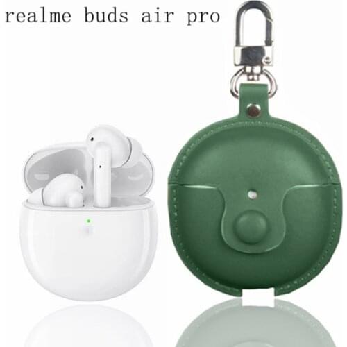 Anti-fall Dustproof Storage Bag Protective Cover Leather Case for realme Buds Air Pro TWS Wireless Bluetooth Earphones