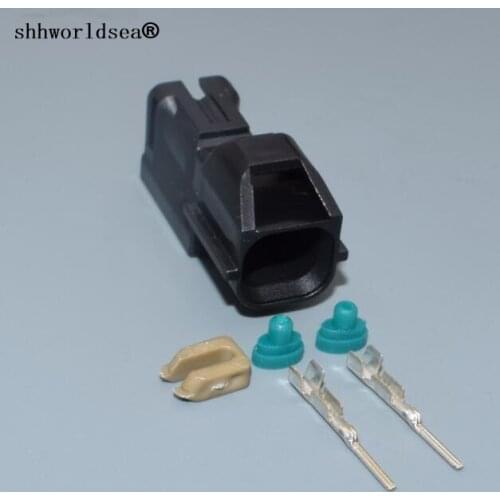 Shhworldsea 2pin 1.2mm 2 Reversing Radar Probe Sensor Socket Plug auto waterproof electric cable connector 7182-8720-30