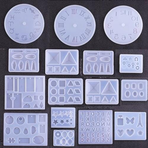 Mix Pendant Silicone Mold Round Heart Drop Silicone Mold Resin Mold For DIY Necklace Keychain Crystal Epoxy Resin Jewelry Making