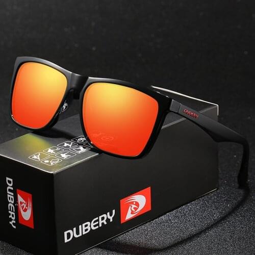 DUBERY Vintage Sunglasses Polarized Mens Sun Glasses For Men Driving Black Square Oculos Male 8 Colors Model 150