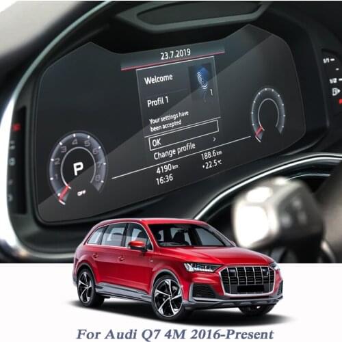 Car Styling GPS Navigation Dashboard Screen Protective Film For Audi Q7 4M 2016-Present Climate Control Sticker Auto Accessories