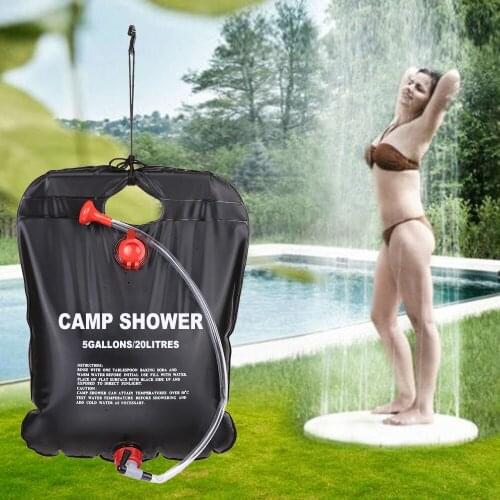 Outdoor Portable Shower Bathing Bag 20/40L Solar Heated Shower Bag For Traveling Camping Hiking Climbing Body Cleaning