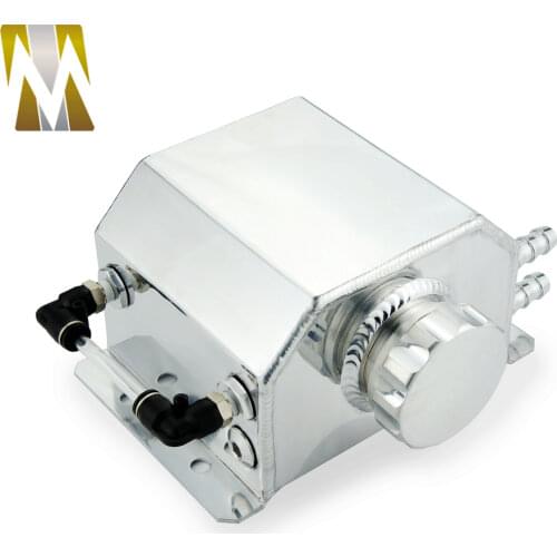 Universal Alloy Auto 1L Oil Catch Can Tank Reservoir with Drain Plug Racing Aluminum 1000ml Oil Catch Tank