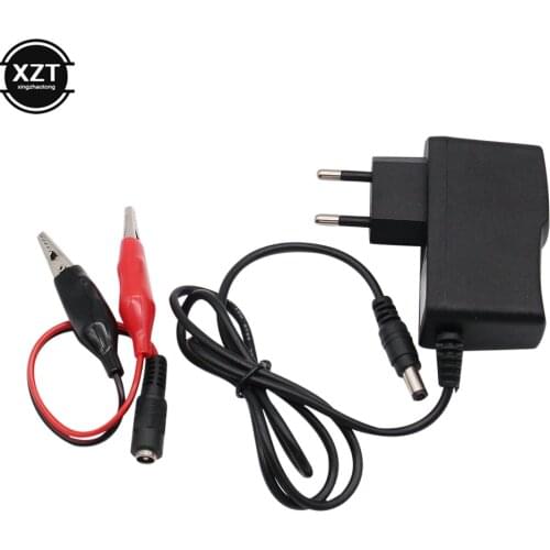 12V 1000ma Lead Acid Dry Battery Charger for Car Motorcycle 12 Volt 1A Electric Toy Tool Motor Power Charging Adapter with Clip
