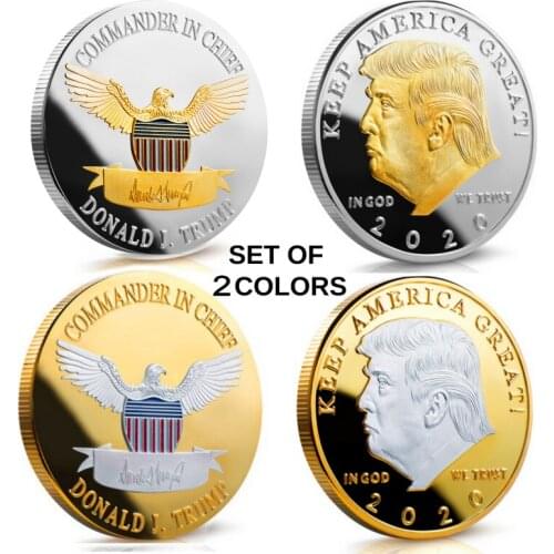 1PCS Donald J Trump Of 2020 KEEP AMERICA GREAT! Proof Like 40MM Coin Gold US