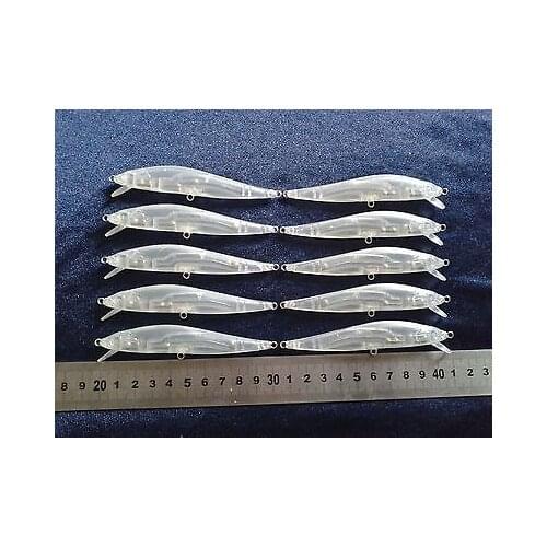 10pcs Unpainted Crankbait Fishing Lure Body 4 Inch 1/4 OZ Blank lures JS#8090