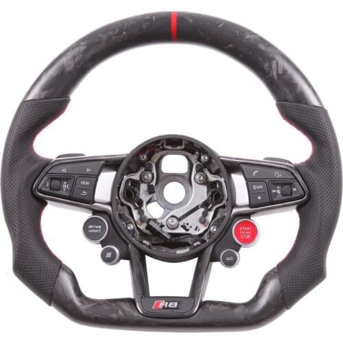 100% REAL CARBON FIBER STEERING WHEEL COMPATIBLE WITH AUDI R8