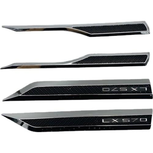 4pcs/lot For Lexus LX570 2008-2019 Luxury Plating Emblem Leaf Panel Sticker Decoration