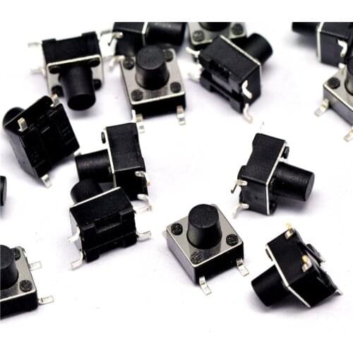 Free shipping 6 * 6 * 7MM SMD 4 feet touch switch micro switch / button switch ( 400 )