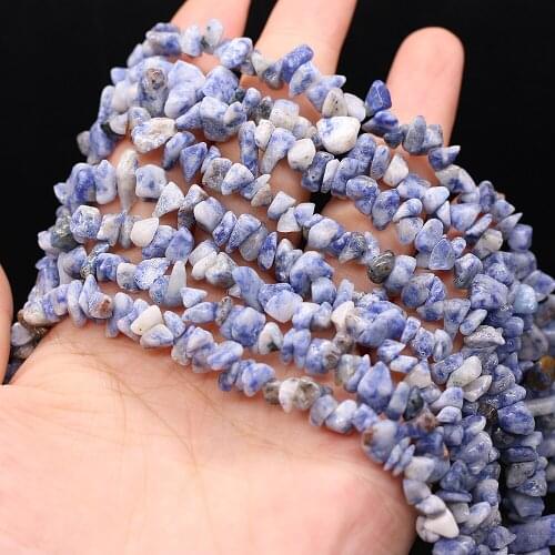 Natural Stone Beads Sodalite Gravel Irregular Freeform Chip Beads For Jewelry Making DIY Necklace Bracelet Accessories 15inches