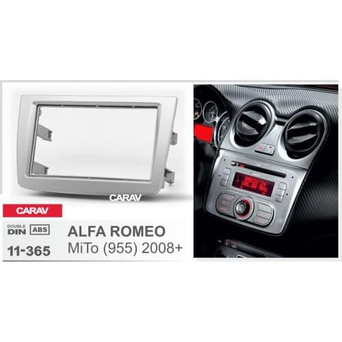 CARAV 11-365 Car Radio Facia for ALFA ROMEO MiTo (955) Stereo Dash Kit Installation Fascia Face Plate Panel Frame Double DIN