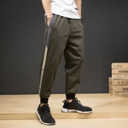 Men Jeans Loose Fit Stripe Designer Harem Pants Korean Style Fashion Black Green Streetwear Hip Hop Jeans Men Joggers Sweatpants