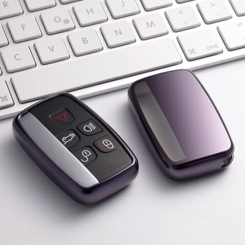 Purple black Soft Protective key Case Shell Cover for Range Rover Discovery Defender LR4